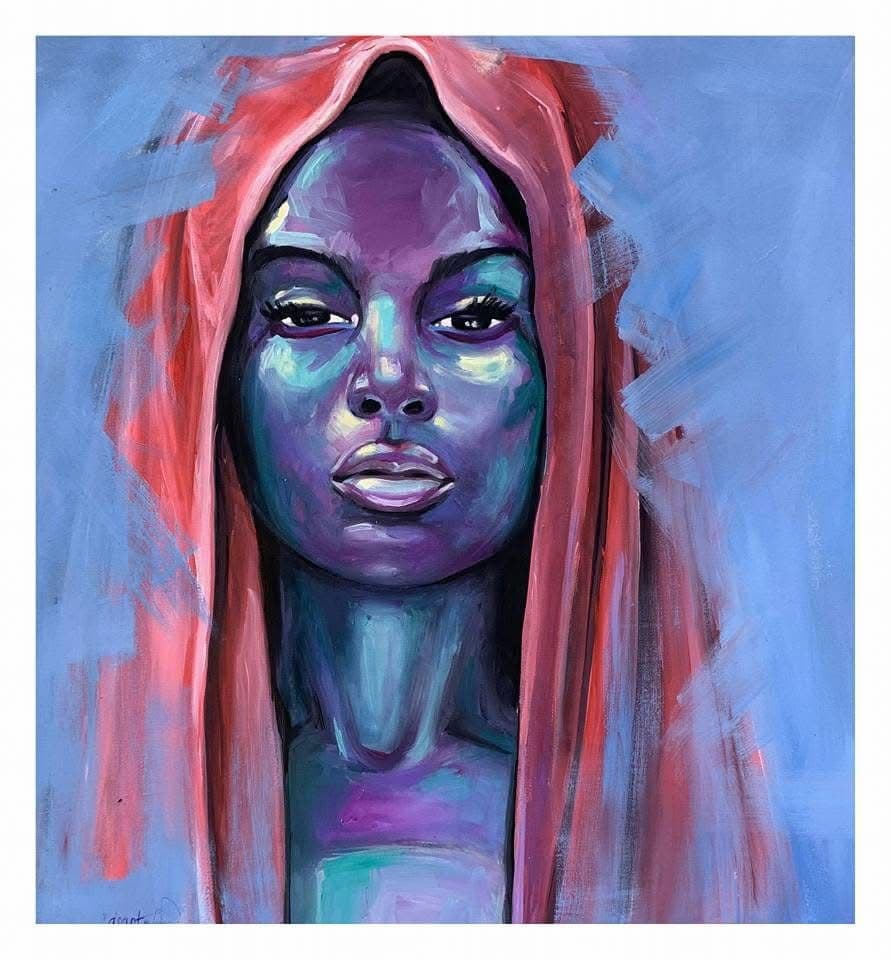 A Widow's Silence by Benjamin Asante showing a woman holding grief with still composure